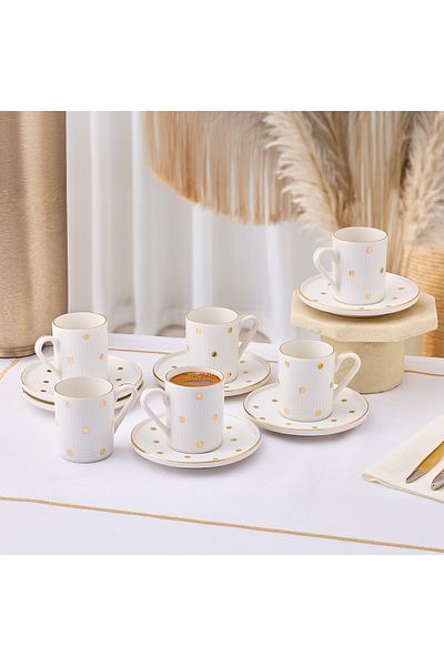 Aryıldız Flare 12 Piece Coffee Cup Set for 6 People 90 ml