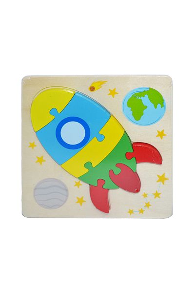 Roben Wooden Puzzle, Animals/Insects/Vehicles, 7 pieces
