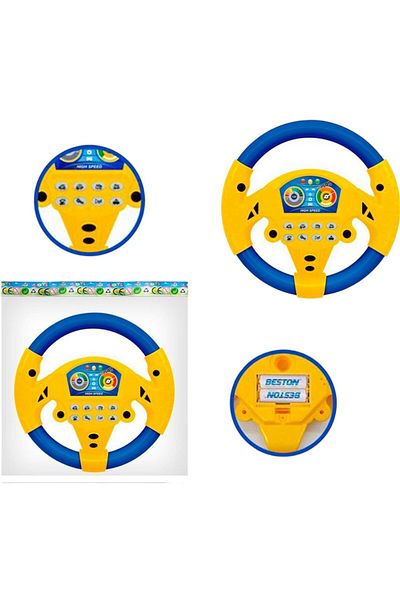 Toybox Baby Car Backseat Steering Wheel Simulator with Music and Light, Educational Toys for Kids