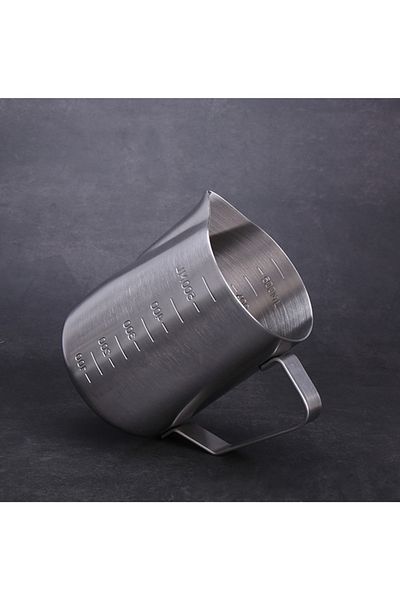sharpdo Stainless Steel Household Coffee Pull Flower Cup With Scale Beak Cup 350ml