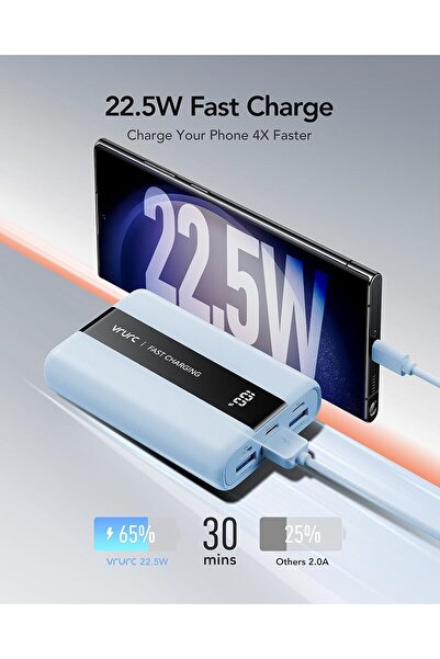 Generic VRURC Portable Charger 20000mAh, 6 Ports Small & Compact Portable Charger, USB C Fast Charging Trave