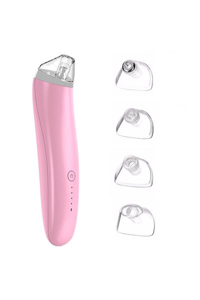 zenifique Blackhead Vacuum Machine, 4 Absorption Levels, Microdermabrasion, Rechargeable, Pink