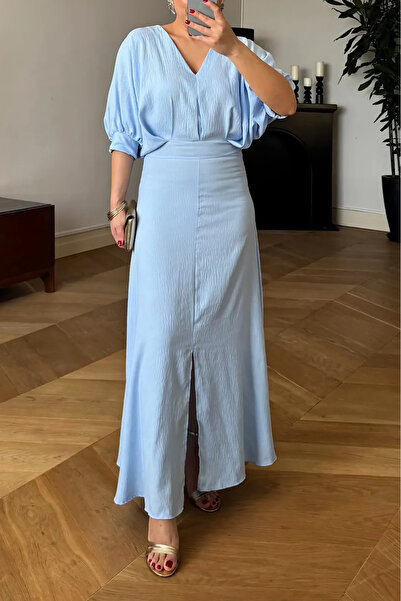 Neşeli Butik rochie de vară din lycra cu decolteu în V bebeluș NBMY3579