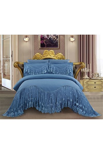 CHIRASO CHIRASO Bedspread Set, Fine Microfiber, with Embroidery, 3 Pieces, 220x280cm, 2 Pillowcases 50x70+5cm