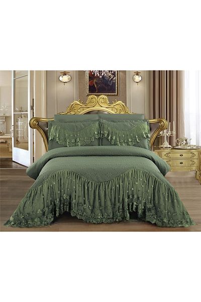 CHIRASO CHIRASO Bedspread Set, Fine Microfiber, with Embroidery, 3 Pieces, 220x280cm, 2 Pillowcases 50x70+5cm