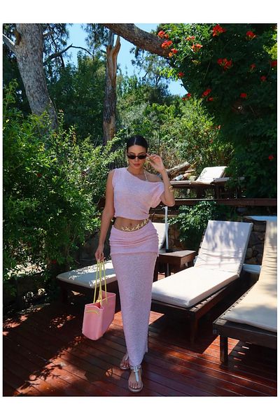 ESRAHELVACI Σετ με υφή Mercerized Beach Skirt