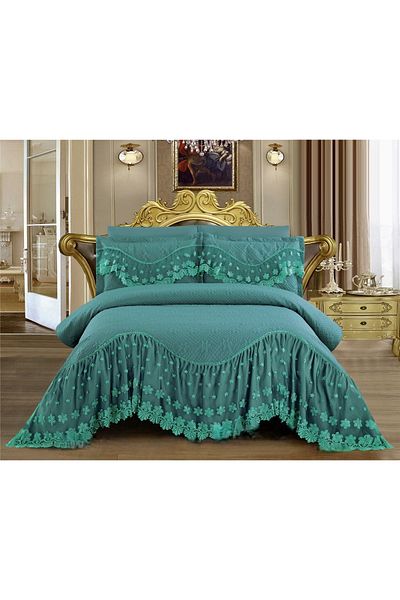 CHIRASO CHIRASO Bedspread Set, Fine Microfiber, with Embroidery, 3 Pieces, 220x280cm, 2 Pillowcases 50x70+5cm