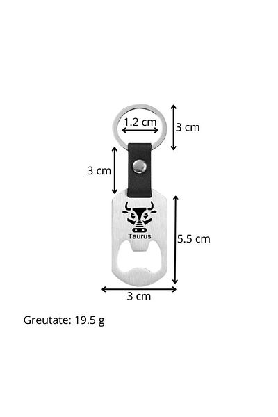 OEM "Invincible Bull" keychain, symbolic accessory with bottle opener for men