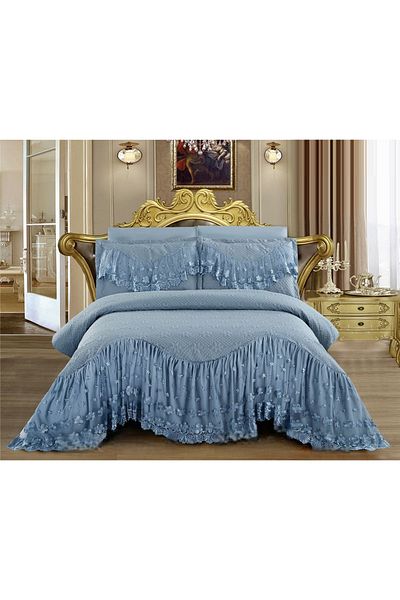 CHIRASO CHIRASO Bedspread Set, Fine Microfiber, with Embroidery, 3 Pieces, 220x280cm, 2 Pillowcases 50x70+5cm