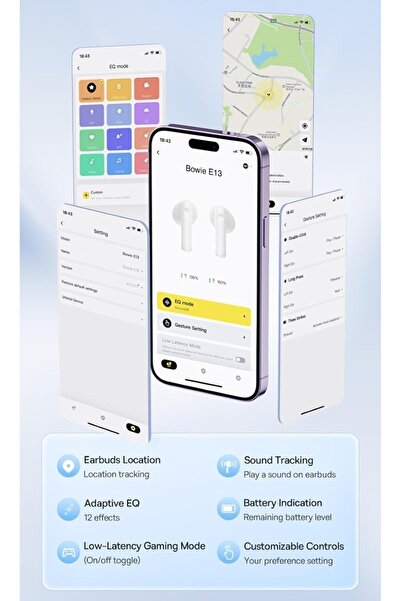 Baseus Bowie E13 TWS Earbuds Bluetooth 5.3 Wireless Earphones