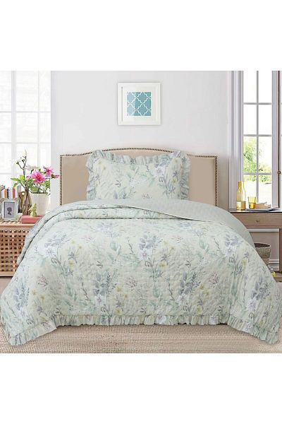 Bella Home Σετ μονό κάλυμμα κρεβατιού Breeze Ruffle - 180x240 cm
