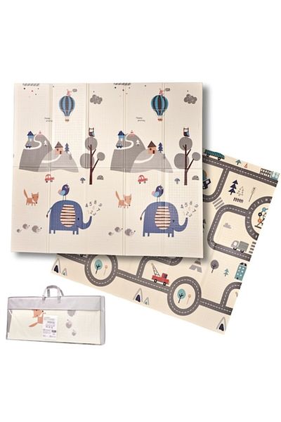 OEM Educational Play Mat for Kids' Room – Forest and Road Theme, Two-Sided, Foldable, XPE Foam