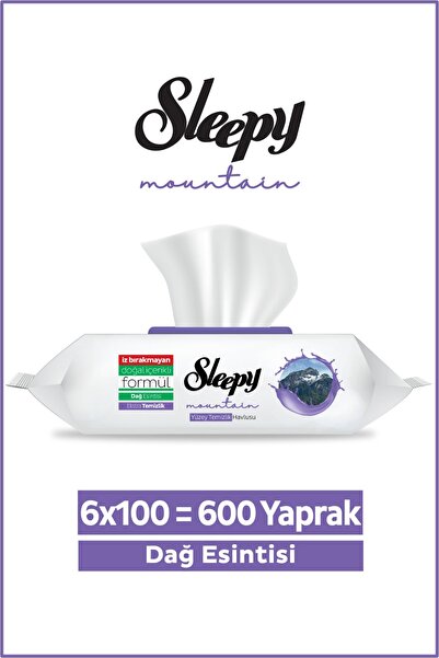 Sleepy Mountain Yüzey Temizlik Havlusu&Mendili Dağ Esintisi 6x100 (600 Yaprak)