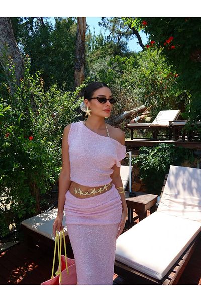 ESRAHELVACI Σετ με υφή Mercerized Beach Skirt