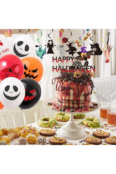 Formemory Halloween decoration set, latex/textile, multicolor, 53 pieces