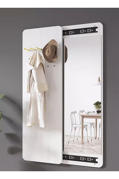 sharpdo Full Body Mirror In The Entrance Furniture Foyer, Integrated Sliding Storage Mirror 30*120CM