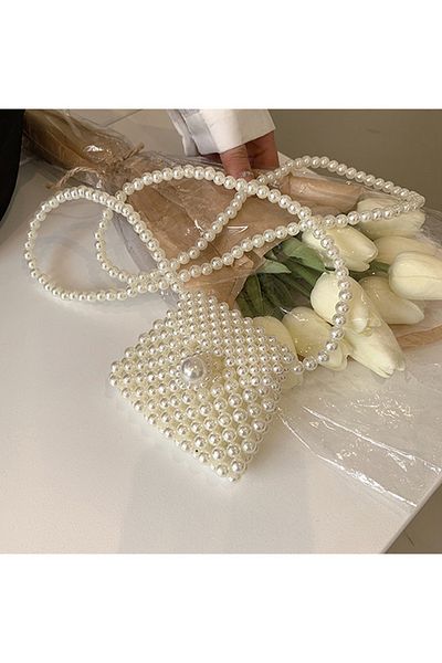ENAR Small Bag Mini Crossbody Bag Pearl Handheld Bag