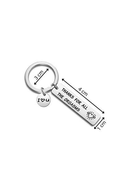 OEM Keychain "Thanks for all the orgasms", funny and original text for couples