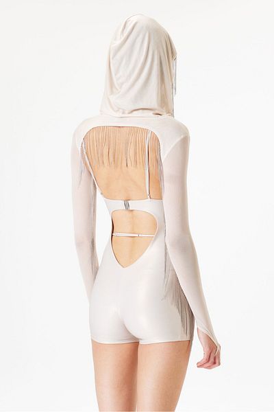 IAMNOTBASIC Selene Playsuit - Metallic Beige