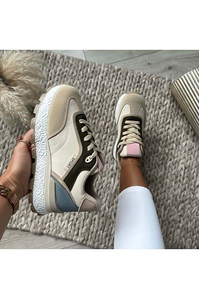 Casual Women's casual canvas sneakers, LA240, white