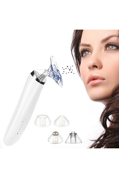 zenifique Blackhead Vacuum Device, 4 Absorption Levels, Microdermabrasion, Rechargeable, White