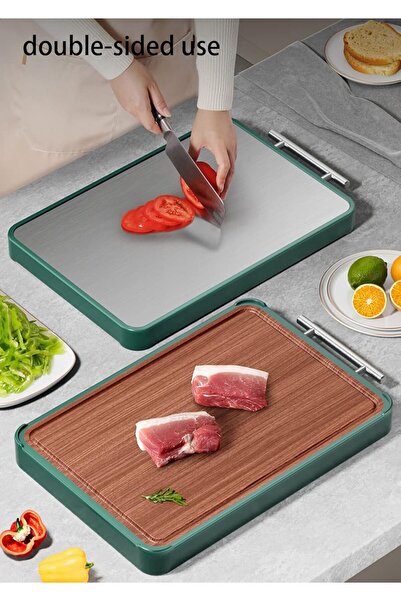 COOYA Double-Sided Cutting Board for Kitchen,Board for Meat Fruits and Vegetables,43.5x29x2cm