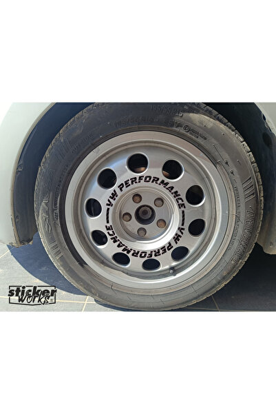 Sticker Works ملصق عجلة أودي خفيف الوزن من فولكس فاجن - 4 قطع