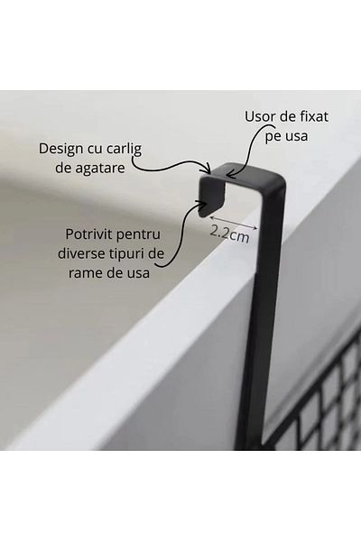 OEM Hanging Organizer for Closet, Multifunctional, Black, 26x12x28 cm