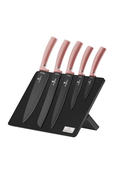 Berlinger Haus Set cutite otel inoxidabil (6 piese) cu stand magnetic I-Rose Edition