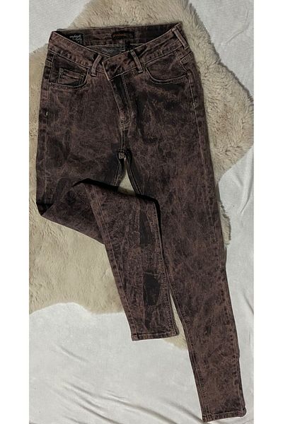 şıklık durağı Acid Wash Bitter Coffee Jeans Pants