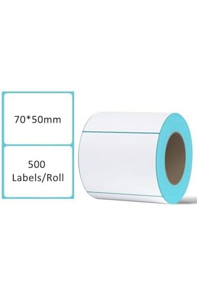 Generic Thermal Label, Multipurpose Labels Roll for Barcode, Mailing 70mm*50mm 500Pcs