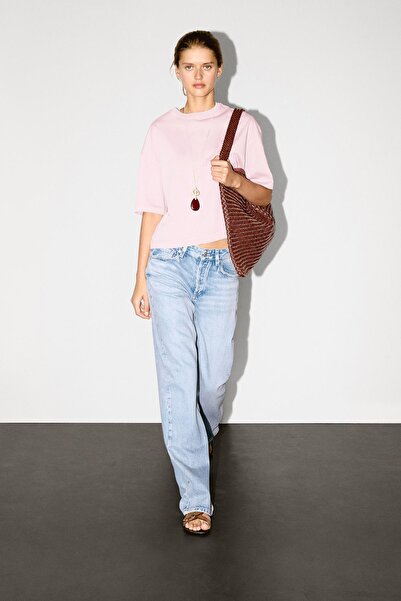 Massimo Dutti %100 pamuklu ve kısa kollu t-shirt