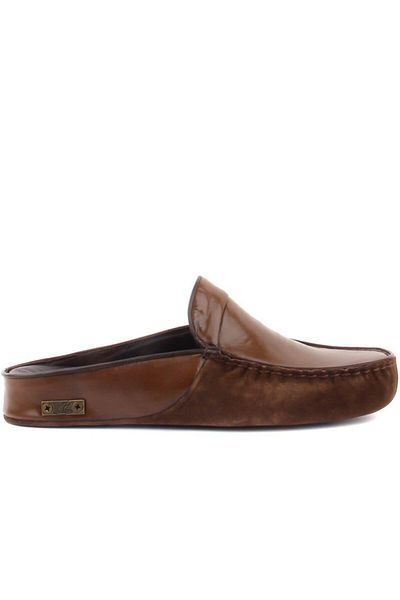 Serhat Özköroğlu Lfr-547X Leather Slippers Brown