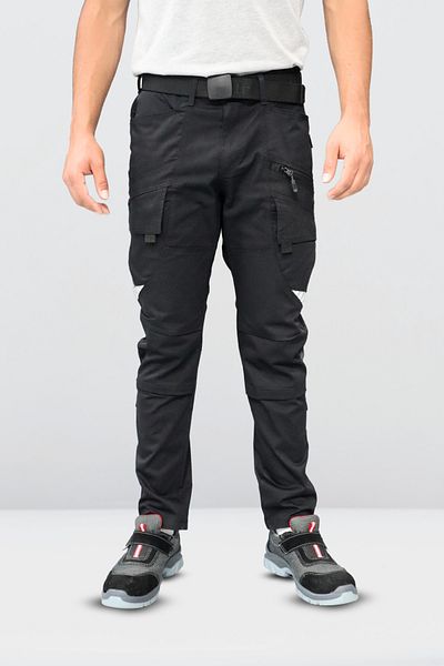 Uniprom Business Pants Madrid Model 10 Pockets Lycra Knee Supported Full Black