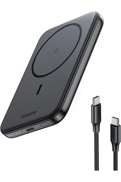 Ugreen Magsafe Power Bank 5000mAh, Wireless Power Bank, Fast Charging, Magnetic iPhone Battery Pack