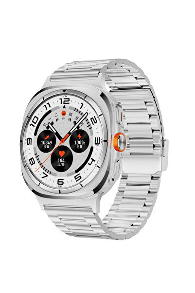 GÜMÜŞTEKNO Watch 7 Ultra Akıllı Saat AMOLED Ekran Bluetooth Arama Bildirimler 2 Kordon Kılıflı Erkek Kol Saati