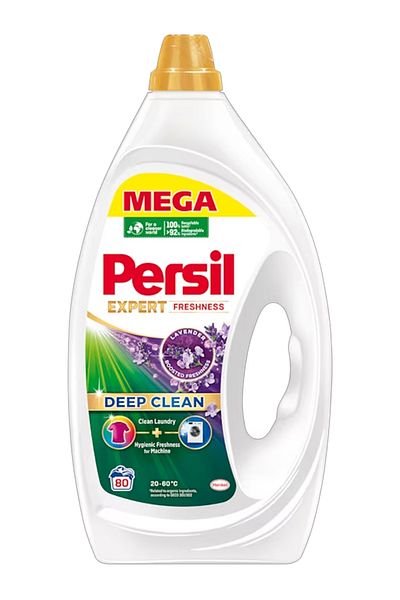 Persil Υγρό απορρυπαντικό ρούχων Persil Deep Clean Expert Freshness Lavender, Αυτόματο, 80 πλύσεις, 3,6 λίτρα