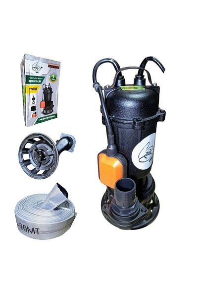 COBI SMART® WQD10 dirty water pump package, 3100W, includes 2" x 20 m 8 bar fire hose - COBI SMART®