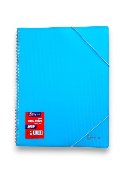 FixPoint Blue Spiral Presentation File 40 Sheets with Elastic