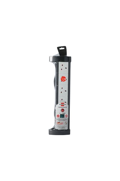 Brennenstuhl 4-Socket Extension Cord Black and White 3m