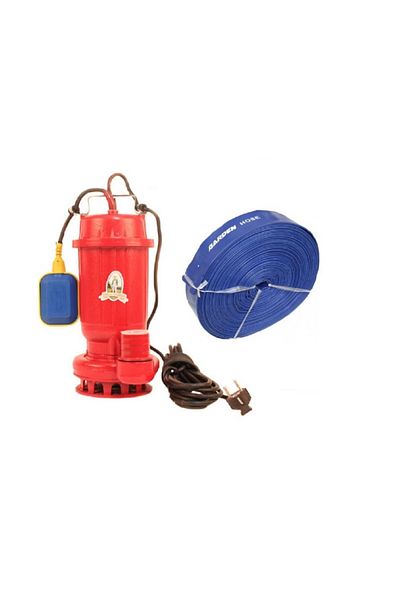 COBI SMART® Dirty water pump package with float Little Farmer, 1100W, includes 2 inch hose, 50 m