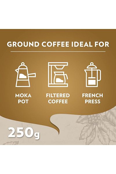 LavAzza Qualità Oro Ground Coffee 250g – 100% Arabica – Italian Premium Coffee