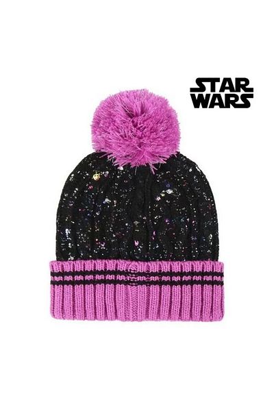 Star Wars Beanie with Pom-Pom, Black / Pink
