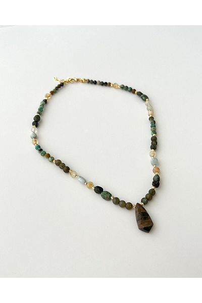 eyla collection Handmade Design Natural Stone Necklace