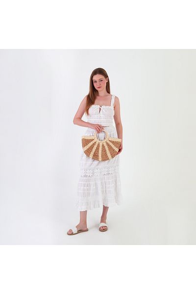 GUONN Carpet Straw Hand and Shoulder Bag - Women's Bag