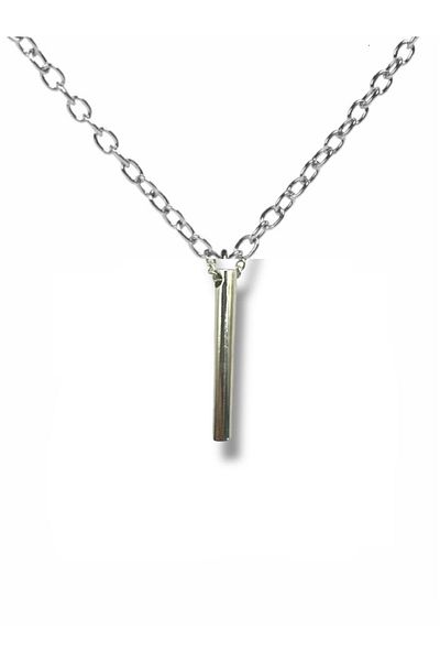 Herşey Nota Unisex Necklace with Cylinder Rod Figure – Minimal and Modern Design with 60 cm Chain