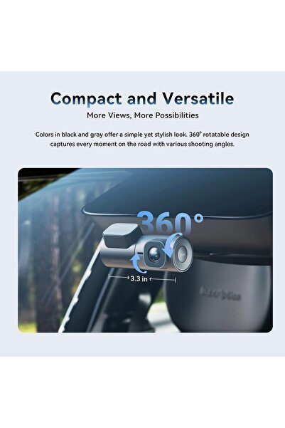 DDPAI MINI2X 2K (1440P) 360° Rotatable Dash Cam with Night Vision, 24H Parking Monitor, 5G Wi‑Fi