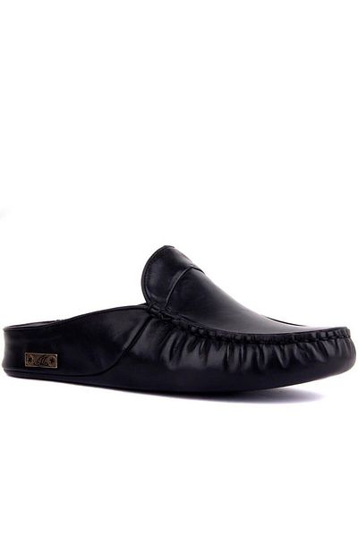 Serhat Özköroğlu Lfr-547X Leather Slippers Black