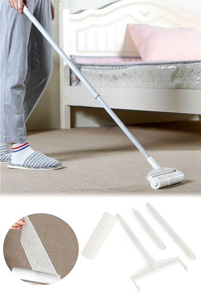 Binbirreyon Long Handle Feather Collection Roller 60 Sheets 89cm Include Adhesive Roller Da018