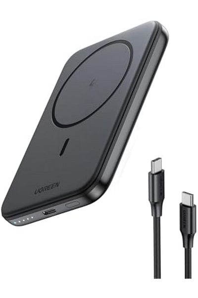 Ugreen Magsafe Power Bank 5000mAh, Wireless Power Bank, Fast Charging, Magnetic iPhone Battery Pack
